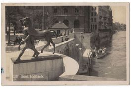 Basel, Schifflände, belebt, gelaufen 1928