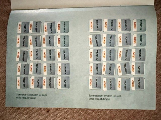 Coop Sammelmarken & -punkte: Coop Küchen Trophy Karten – Neu (gemäss Beschreibung) aus Altendorf von smkf