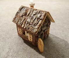 Hexen Märchen Holz Häuschen Natur Materialien Unikat