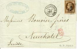 Brief, Frankreich 1867