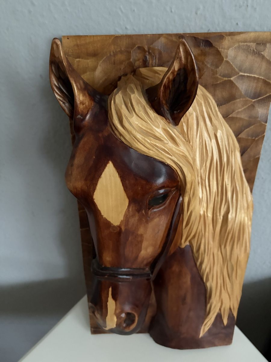 Sculture & Statue: Sculpture vintage de tête de cheval – Usato da petit lancy venduto da FerreiraLuis 2