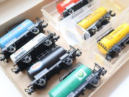 Fleischmann 7 x Tankwagen Wagen Set - H0 DC