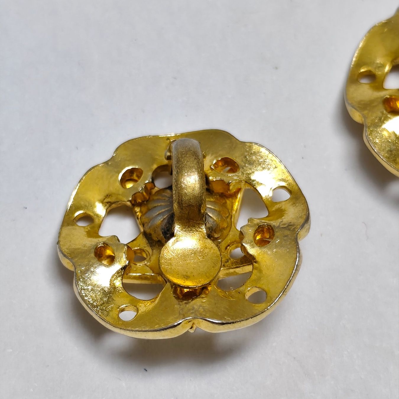 Orecchini pendenti & Orecchini a lobo: Vintage Ohrclips goldfarben mit Strass #C1 – Usato da Châtelaine venduto da Tropic.Watch2 6