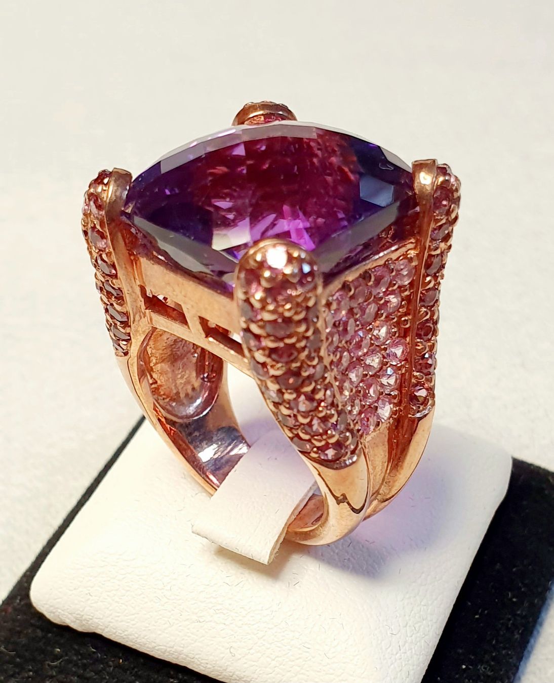 Anelli: Wunderschöner Amethyst Ring, Rose Gold Optik, Grösse 57 – Nuovo e nell'imballaggio originale da Zürich venduto da adriben 5