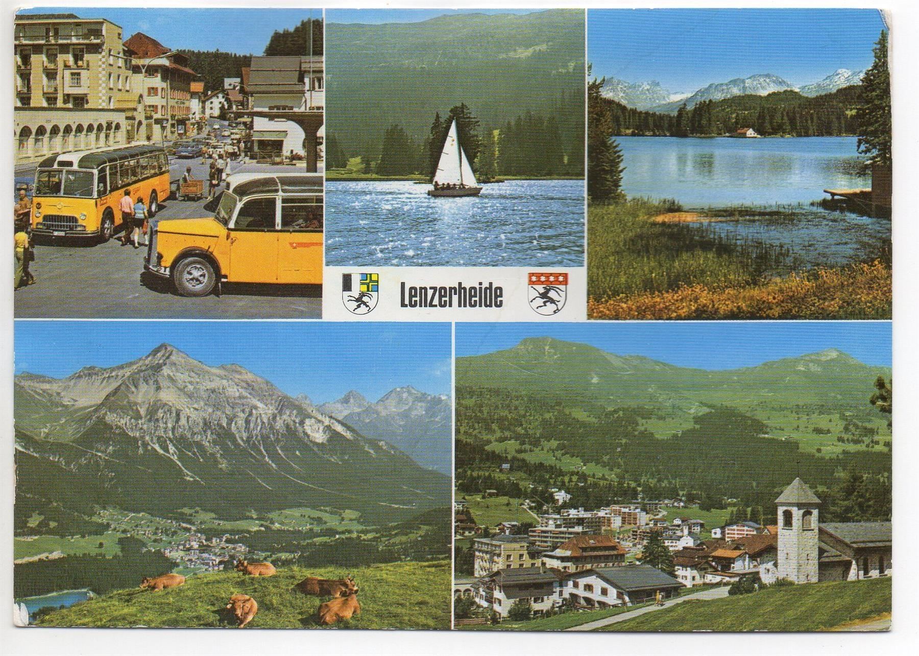 Cartoline postali: LENZERHEIDE Postauto – Usato da Jona venduto da philajona