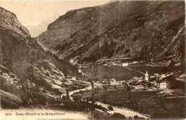 Saas Grund   VS   mit Bietschhorn