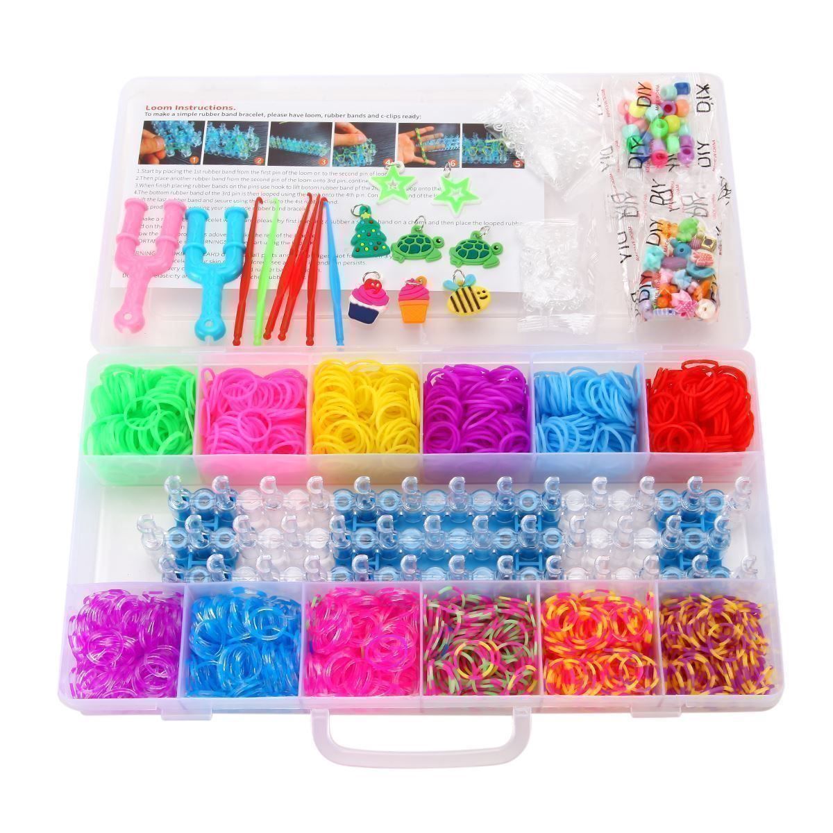 Bastelsets: 1800pcs Loom Bänder DIY Gummibänder Set – Neu (gemäss Beschreibung) aus Thun von  5