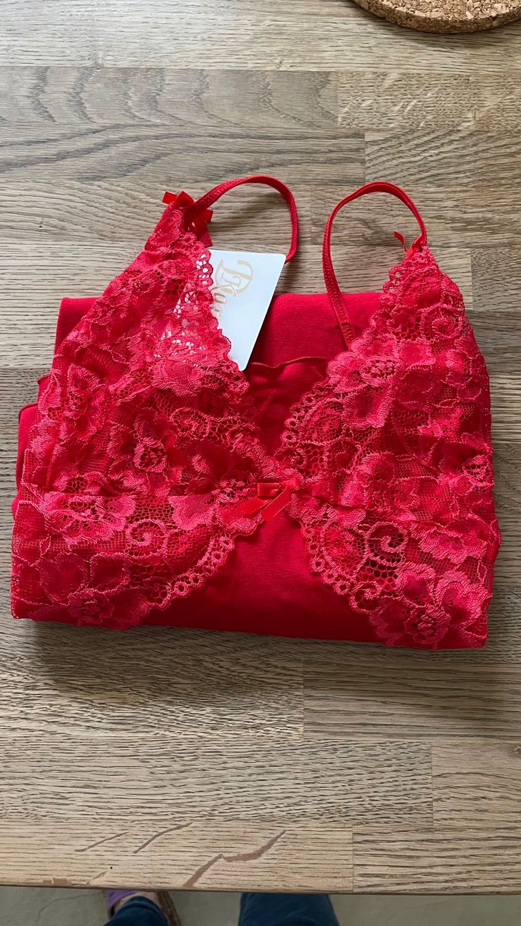 Altra biancheria intima: Negligé sexy rot mit Spitze – Nuovo e nell'imballaggio originale da Wetzikon ZH venduto da Schrungus 1