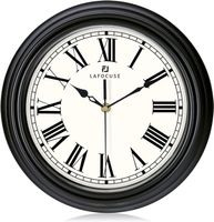Wanduhr 30 cm römische Zahlen leise Küche Wohnzimmer Büro