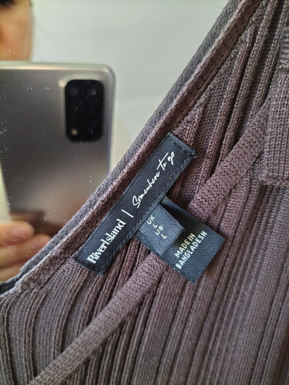 Kleider: Robe côtelée marron avec boucles, élégante et confortable – Neu (gemäss Beschreibung) aus Clarens von fashionfou 3