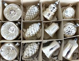 alter Christbaumschmuck 12 Teile aus Lauscha Thüringen