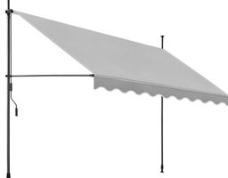 Klemmmarkise grau mit Kurbel gebraucht