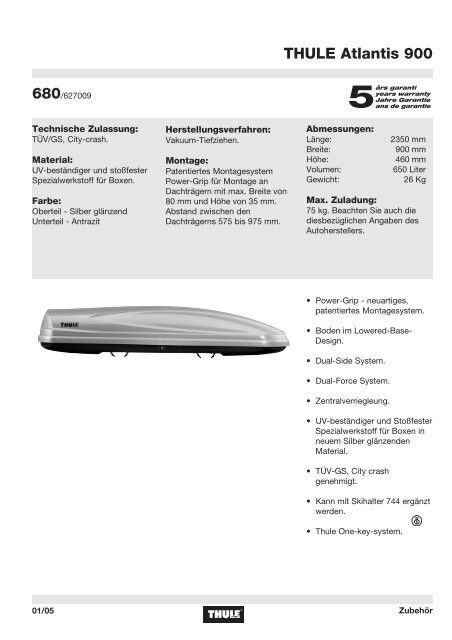 Thule Box da tetto: Dachbox Thule 650L  MIETEN – Usato da Rümlang venduto da iSmartcamp 2