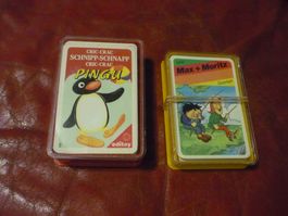 2 x Quartett Schnipp Schnapp Pingu + Max und Moritz