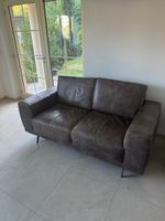 Echtleder Sofa / 2-Sitzer – dunkelbraun