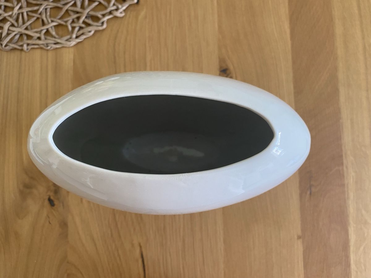 Micasa Vasi & Recipienti: Vase weiss, Blumenvase, schönes Design – Nuovo (secondo la descrizione) da Hünibach venduto da nadalila 3