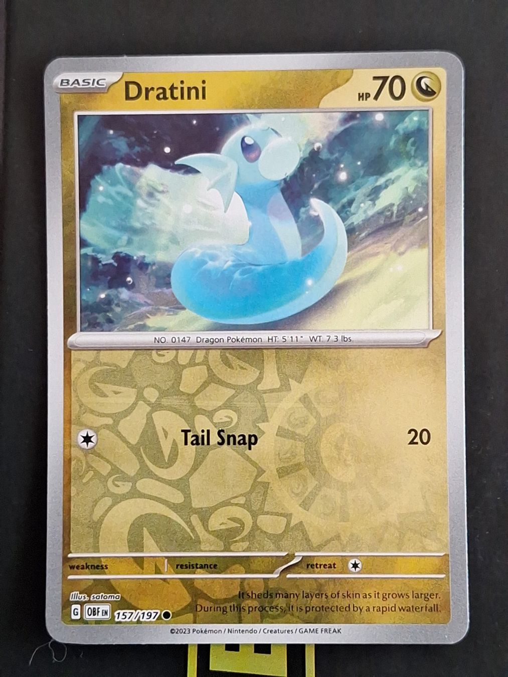 Pokémon Carte collezionabili: Dratini - Pokemon Reverse Holo Obsidian Flames – Usato da Altstätten SG venduto da GGsGameshop
