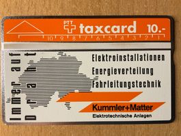 Taxcard 208L_50055 Kummler & Matter ungebraucht