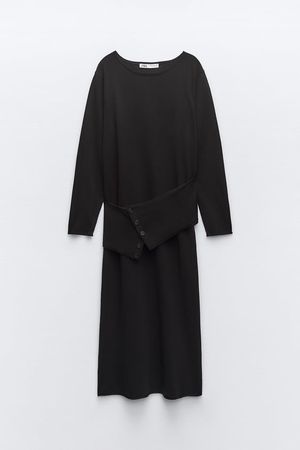 ZARA Midi Kleid schwarz Gr. M