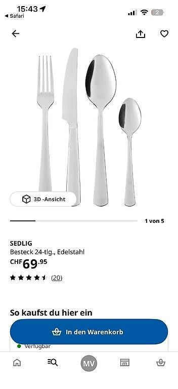Ikea Couverts: Besteck Set von IKEA (SEDLIG) – D'occasion à Zürich par mar_22hb 1