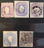 Chile Klassik 1853-1890 Columbus Koepfe 5 Werte gestempelt