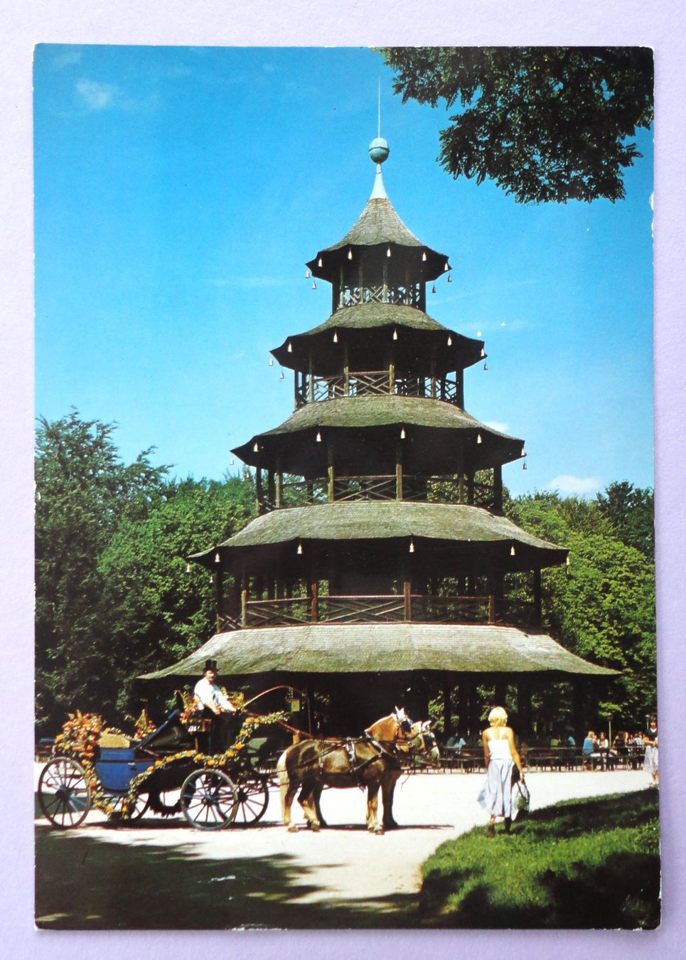 Cartoline postali: München, Engl. Garten - Chin. Turm – Usato da Fétigny venduto da Billy2miny