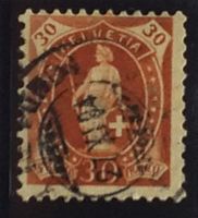1273) 68C, Stehende Helvetia Vollstempel Kt 90