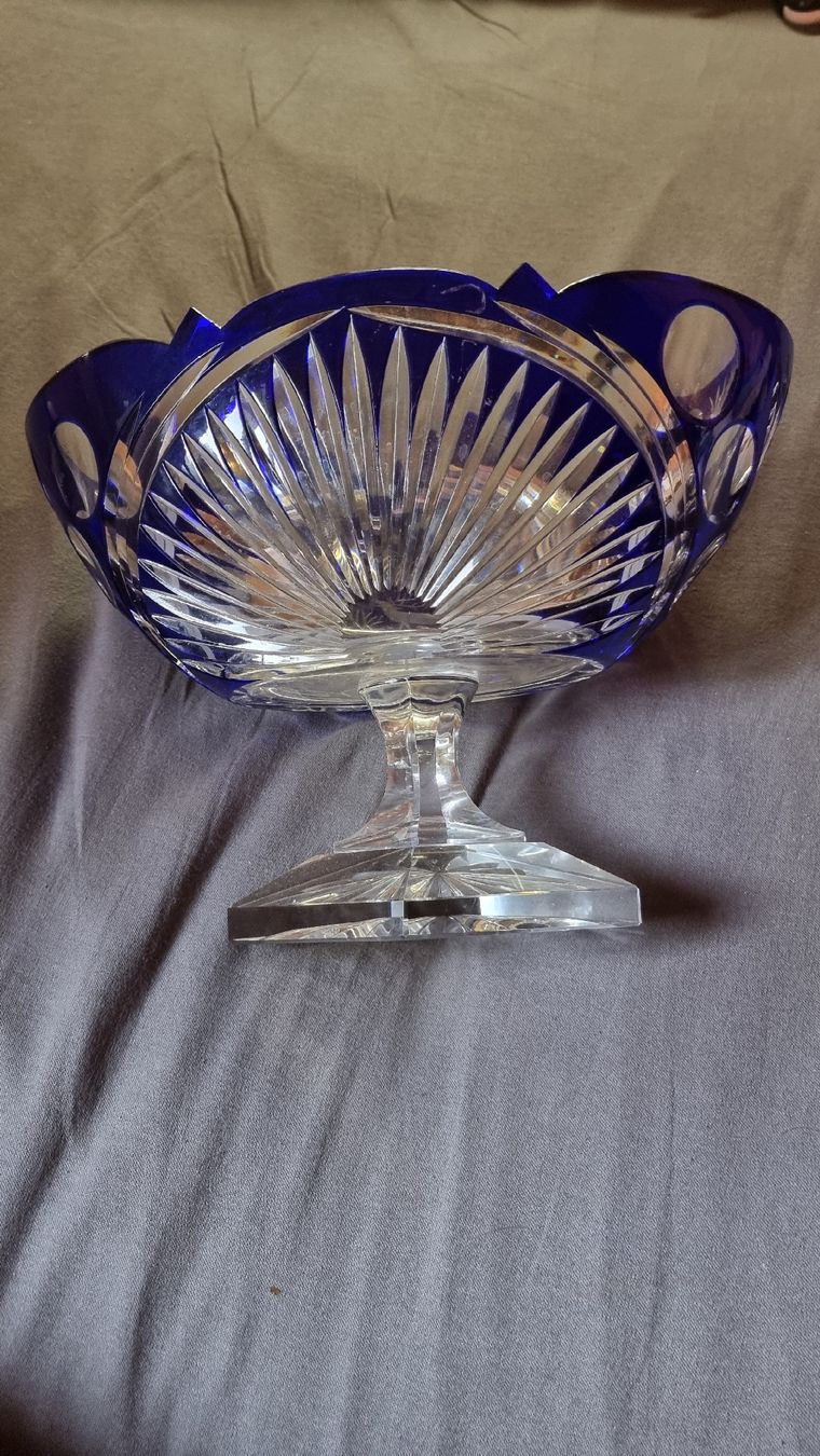 Bicchieri: .Kristallglasschale mit Hirsch – Usato da Sils im Domleschg venduto da platin01 1