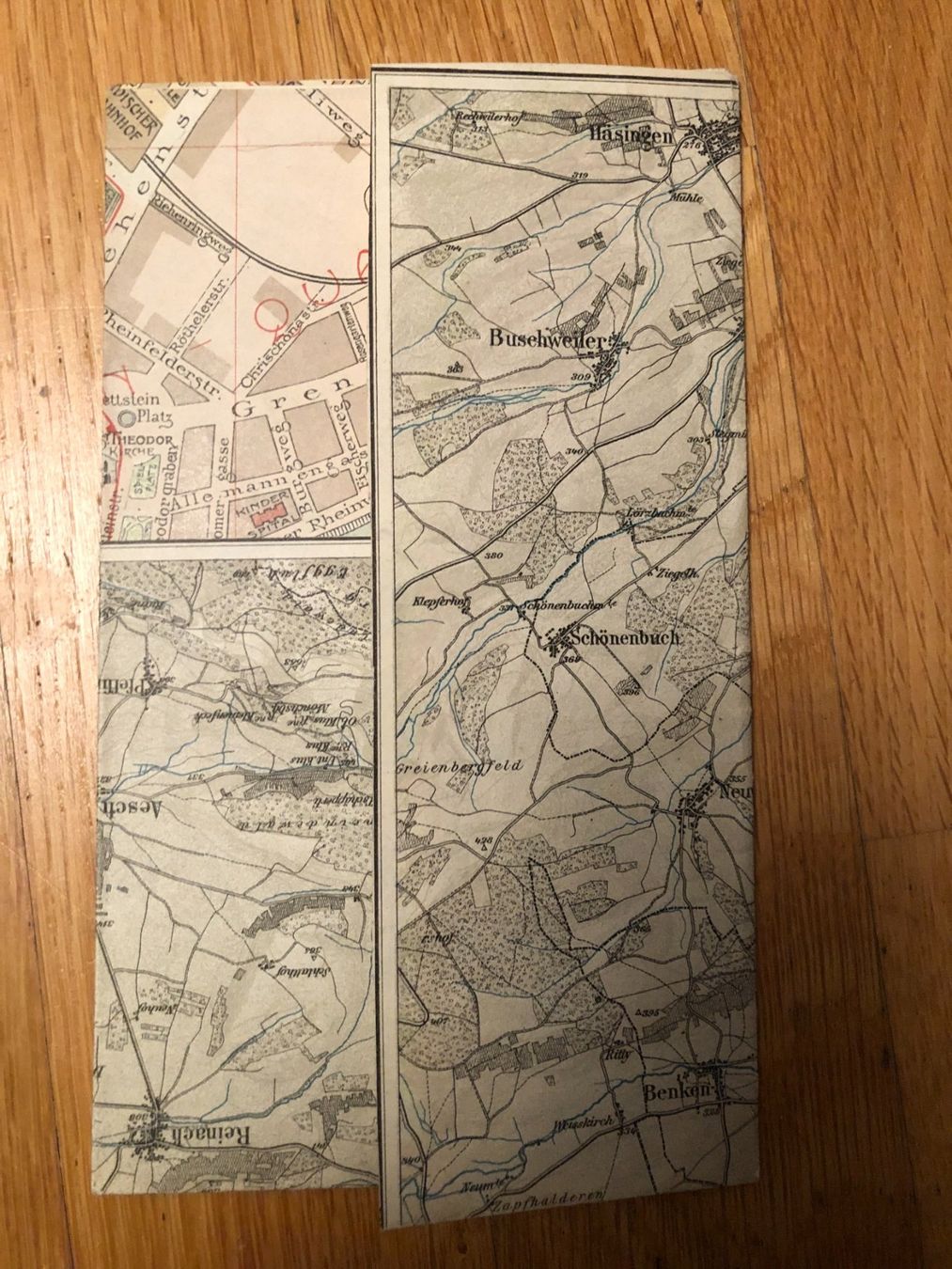 Cartine & Atlanti: Stadtplan Basel (und Umgebung) 1902 – Usato da Zürich venduto da allp 9