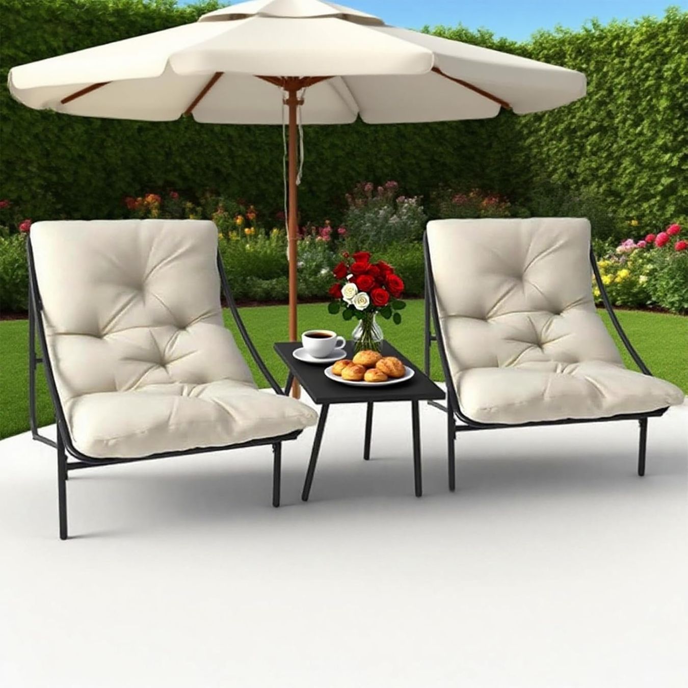 Sessel: Gartenlounge Set, 2 Stühle + Tisch, NEU!!! – Neu und originalverpackt aus Gränichen von omniadeals 5