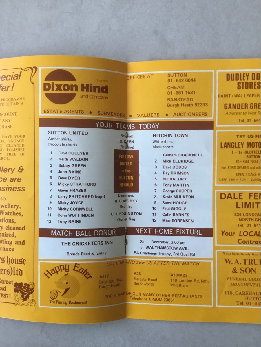 Bücher: Programme de match Sutton United FC 1979/1980 – Gebraucht aus Vétroz von Moulb7 2