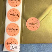 NEU: "Handmade with love" Aufkleber 15st