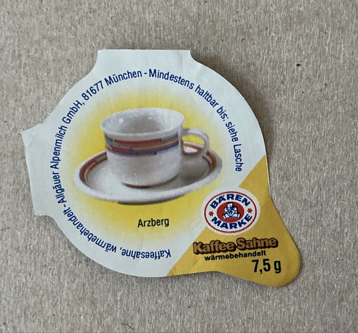 Kaffeerahmdeckel: D-53A - Tassen – Gebraucht aus Allschwil von gewuerznelke