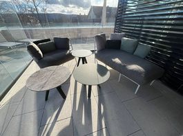 Alias Dehors 370 & 373 Sofas + Kettal Maia Coffee Tables 