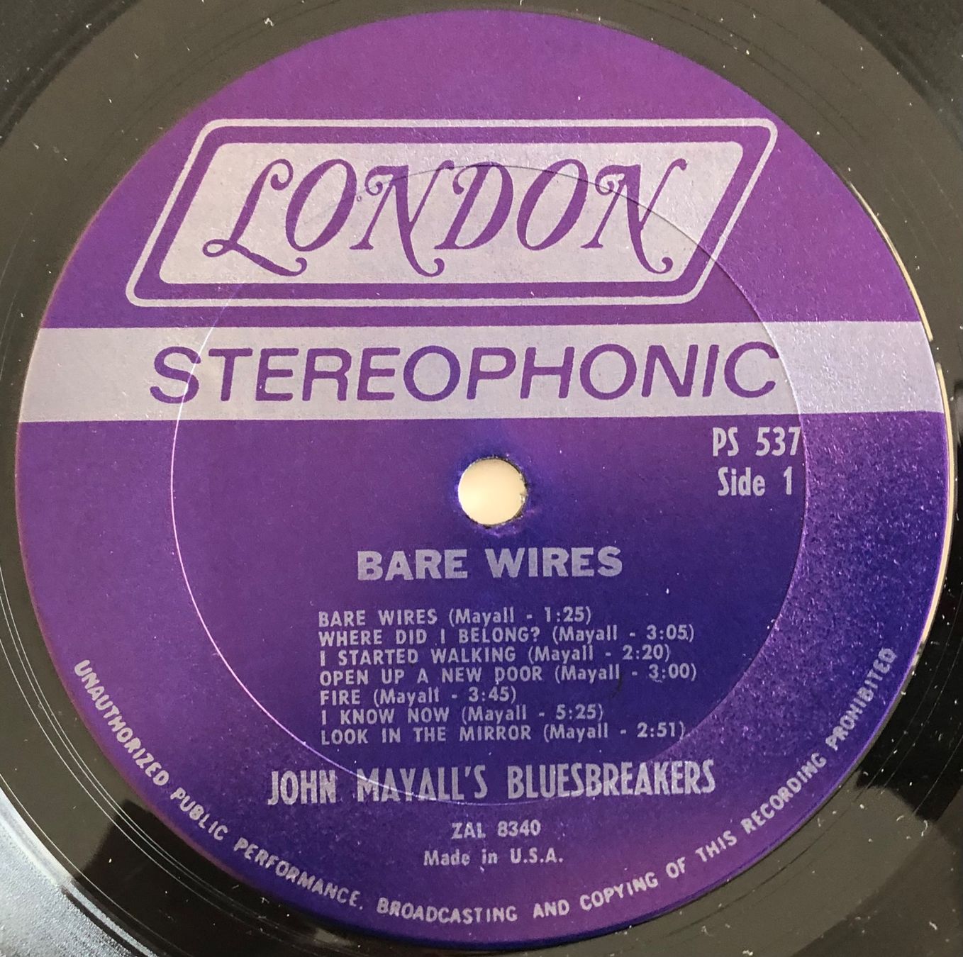 Schallplatten: JOHN MAYALL'S BLUESBREAKERS - BARE WIRES – Gebraucht aus Poliez-Pittet von Newtown-Records 3