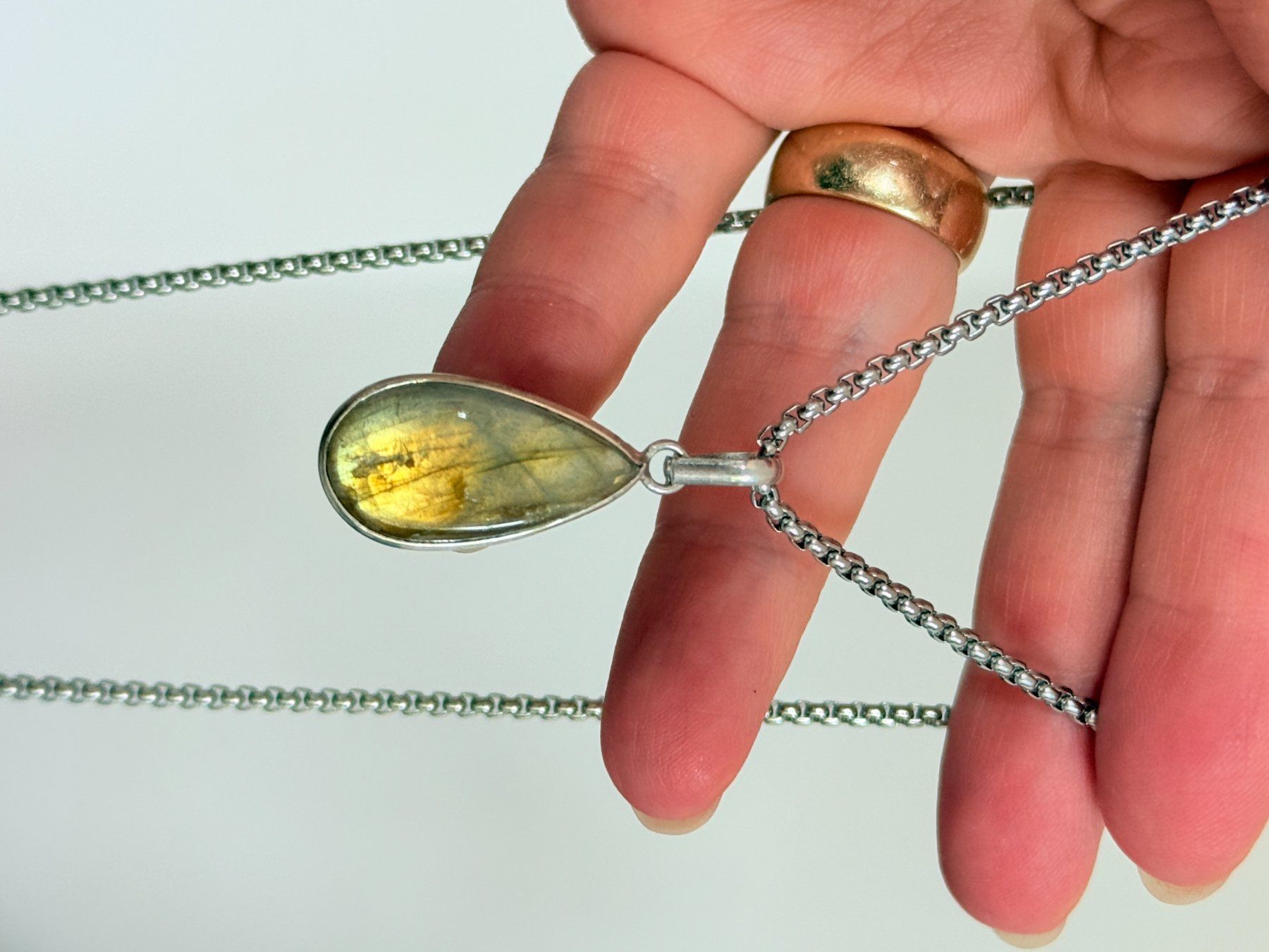 Ketten: Collier avec Labradorite – Neu und originalverpackt aus Genève von AWWA 3