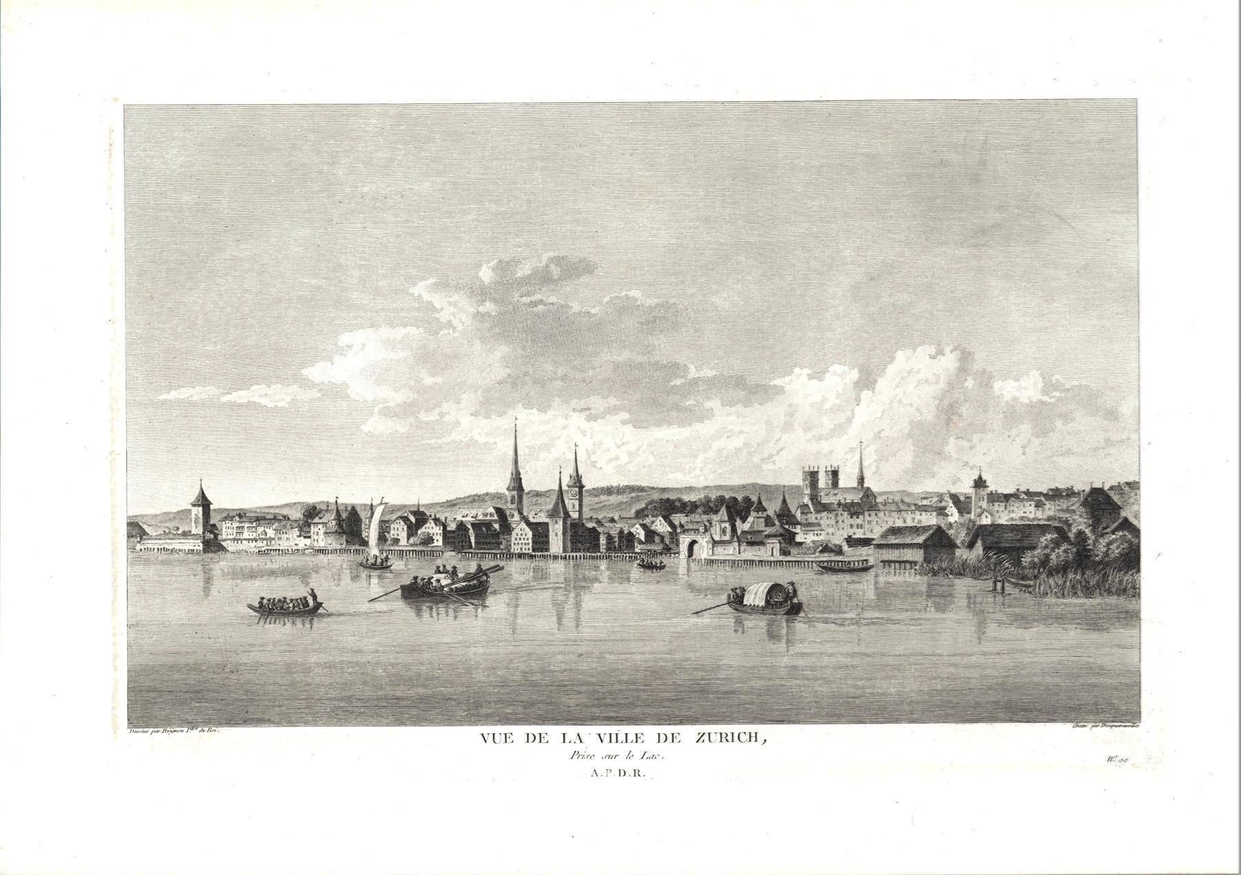 Stiche: Zürich Originalkupferstich 1780 – Gebraucht aus Rafz von Helvet32