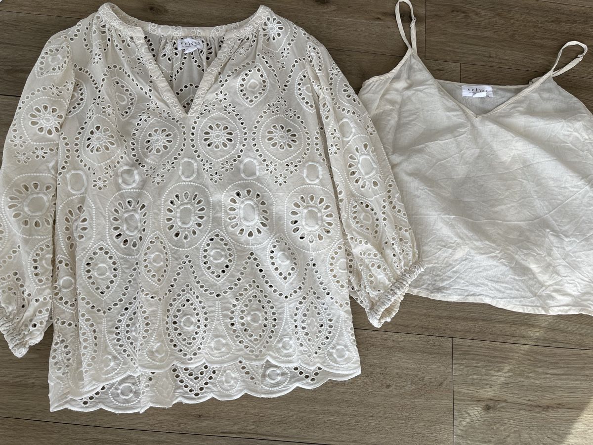 Camicette: Velvet Spitzen Bluse mit Top – Nuovo (secondo la descrizione) da Kerns venduto da osco01 2