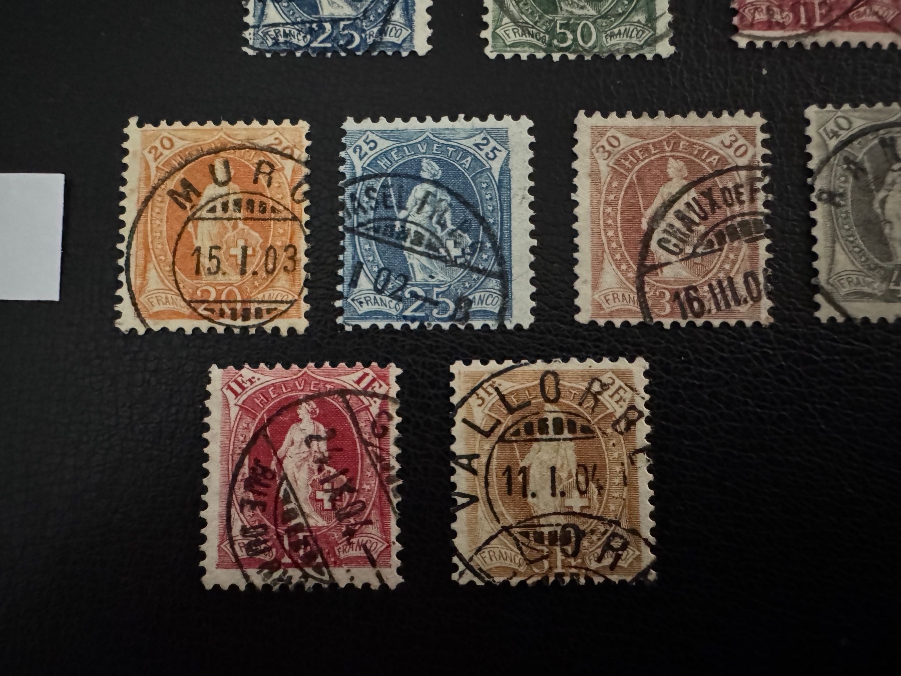 Alle Briefmarken: Stehende Helvetia mit Kontrollzeichen, Typ D/E/F, gestempelt – Gebraucht aus Stallikon von HILDECH1 5