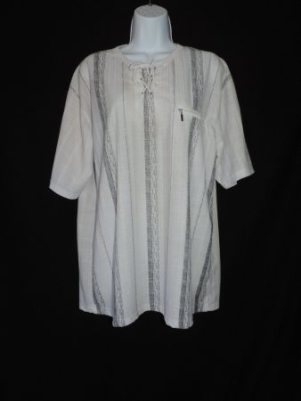 T-shirt léger blanc à rayures grises
