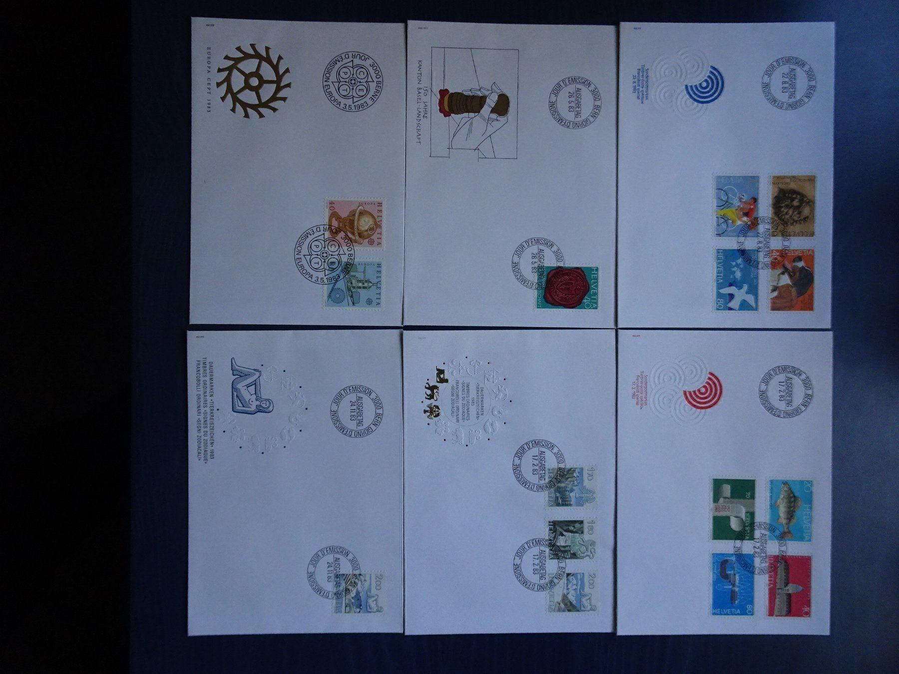 Tous les timbres: FDC 1983 – Neuf (Voir description) à Aadorf par Chnorli-Furz