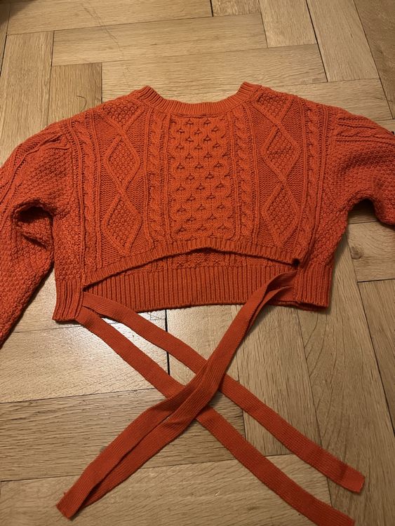 Oranger Strickpullover Tally Weijl M Crop (Neu (gemäss