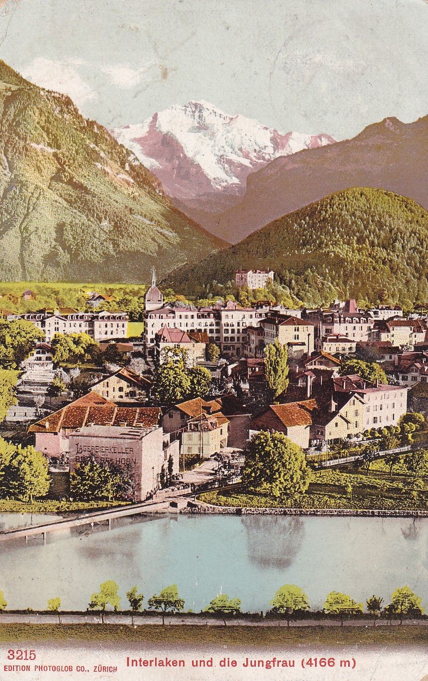 Ansichtskarten: Interlaken und die Jungfrau  1907 – Gebraucht aus Cormoret von Pascalll2001