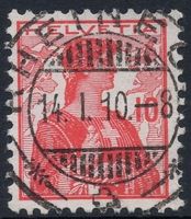 RHEINECK 14.I.10 - Vollstempel auf Helvetia Brustbild