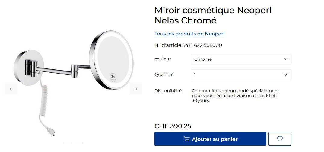 Specchi: Miroir cosmétique Neoperl, Led – Usato da Marly venduto da Barbarajane 7