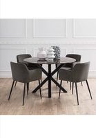Runder Esstisch aus echtem Marmor  Designer-Look