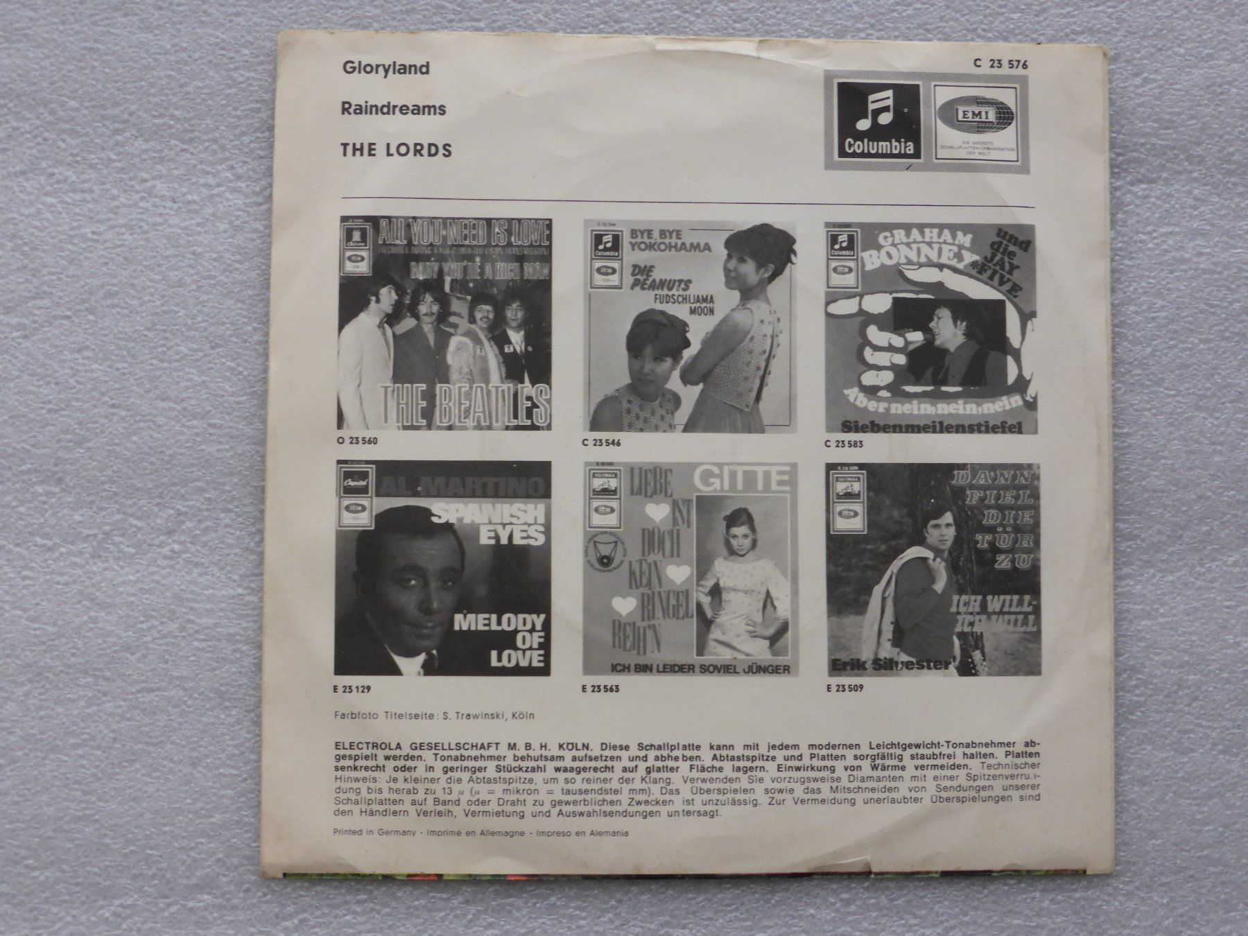 Dischi in vinile: Vinyl Single   THE LORDS – Usato da Küssnacht am Rigi venduto da Mondkinder 3