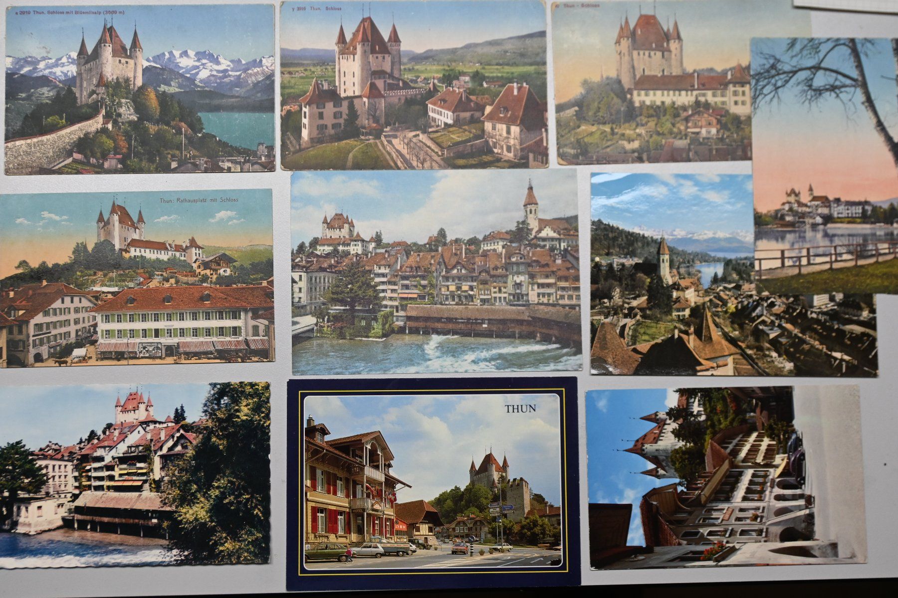 Ansichtskarten: 10 Ansichtskarten von Thun - 4 gelaufen – Gebraucht aus Steffisburg von Sorbas
