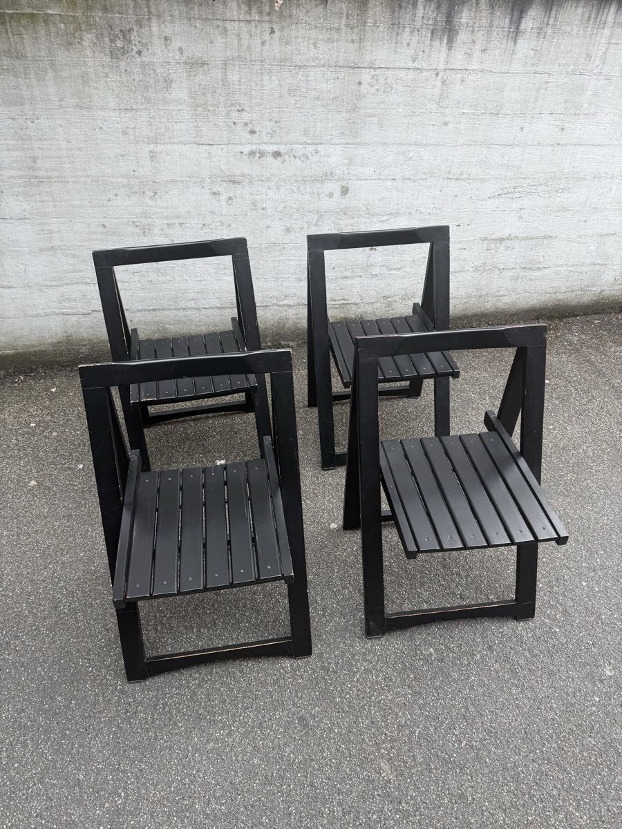 Chaises: 4er Set Trieste Klappstuhl von Aldo Jacober – D'occasion à zürich par PapaMoll86 1