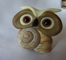 Eule Figur ist uf dem schneckenhüsli Handgemacht siehe Foto
